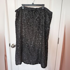 Vintage Joseph Le Bon Sequin Skirt W16 Black